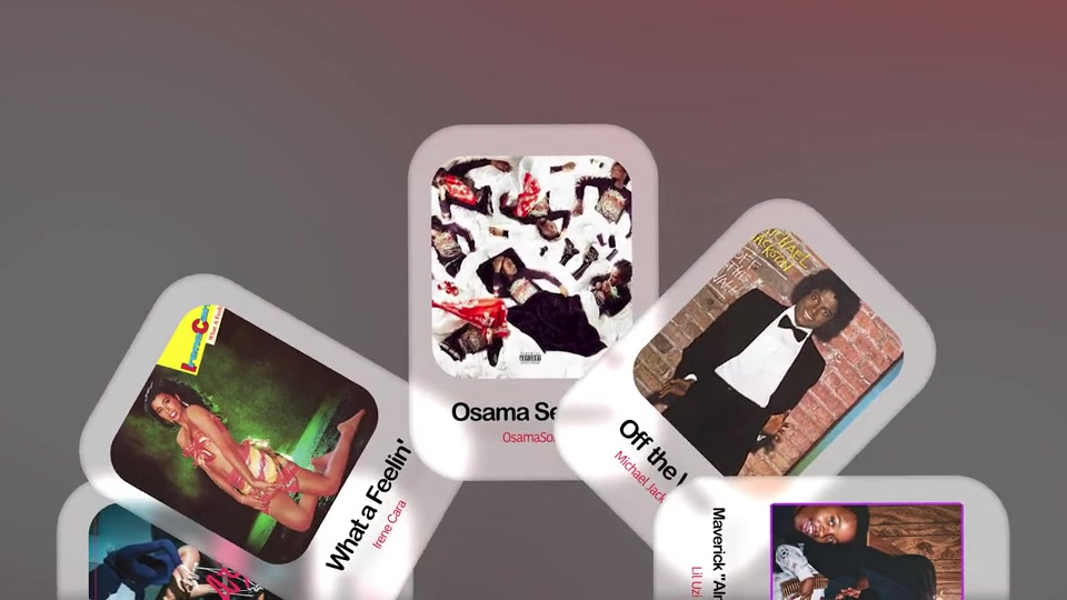 Album artwork in Music UI Scroll Design